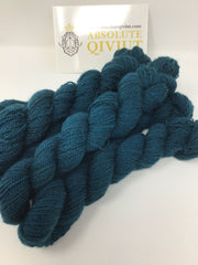 100% Qiviut 2ply yarn Turquoise.